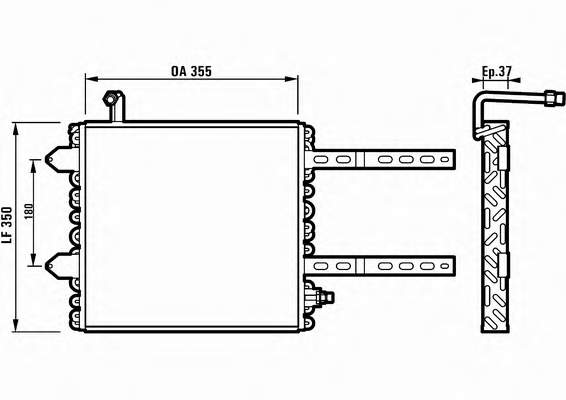 FP 74 K188-AV FPS radiador de aparelho de ar condicionado