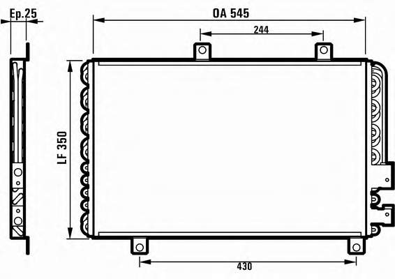 60807597 Fiat/Alfa/Lancia radiador de aparelho de ar condicionado