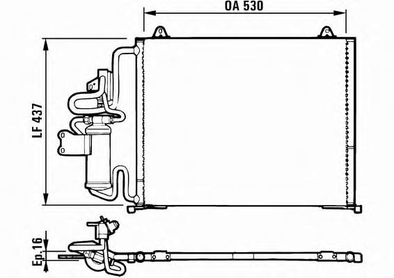 7701205214 Renault (RVI) radiador de aparelho de ar condicionado