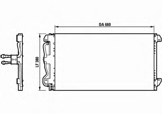 Radiador de aparelho de ar condicionado para Dodge Stratus 