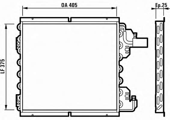 Radiador de aparelho de ar condicionado para Renault Clio (BC57, 5357)