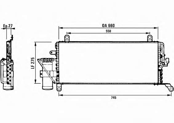 Radiador de aparelho de ar condicionado RA7110330 Jdeus