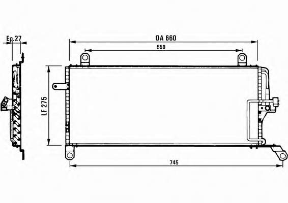 Radiador de aparelho de ar condicionado RA7110350 Jdeus