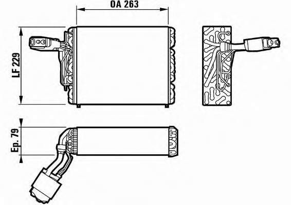 Vaporizador de aparelho de ar condicionado para Volkswagen Golf (19E)