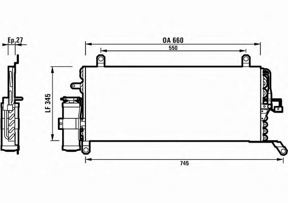 Радиатор кондиционера BC114 Magneti Marelli