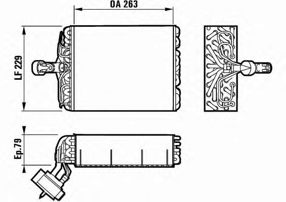 Vaporizador de aparelho de ar condicionado para Citroen ZX (N2)