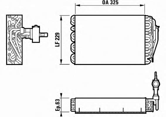 A2028300358 Mercedes vaporizador de aparelho de ar condicionado