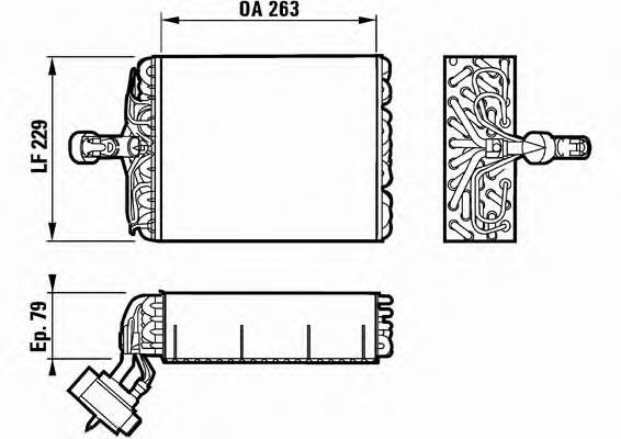 Испаритель кондиционера 6461C1 Peugeot/Citroen