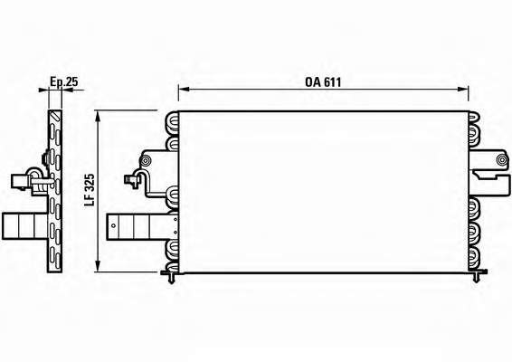 Radiador de aparelho de ar condicionado 9211077J11 Nissan