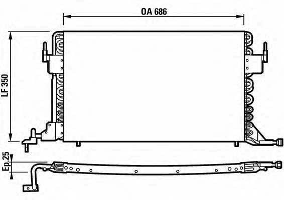 817230 VALEO radiador de aparelho de ar condicionado