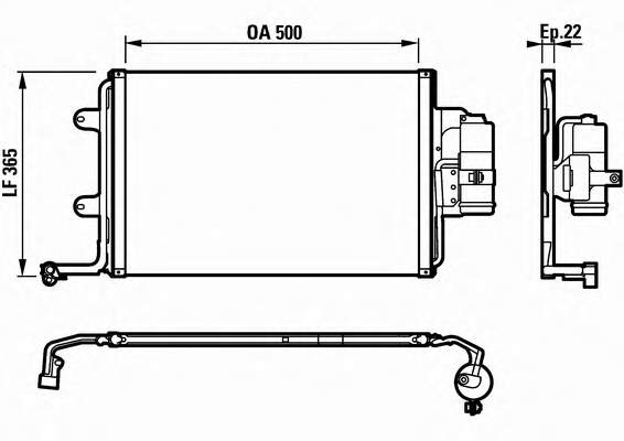 7800141 Kamoka radiador de aparelho de ar condicionado