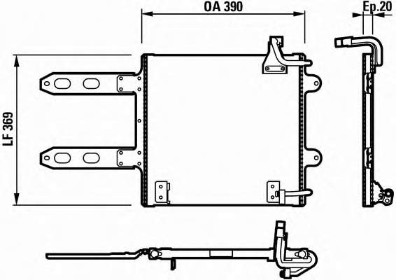 300395 ACR radiador de aparelho de ar condicionado