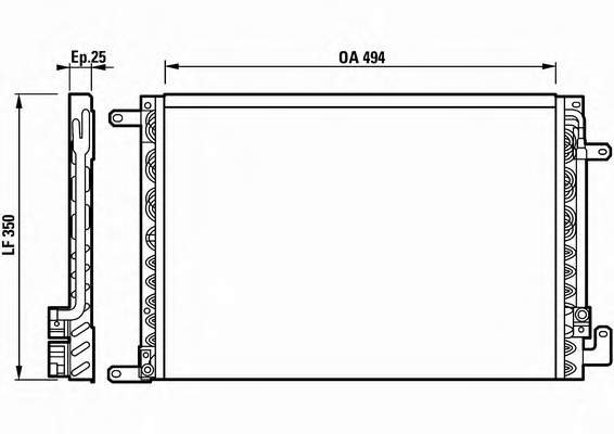 Radiador de aparelho de ar condicionado 7789218 Fiat/Alfa/Lancia