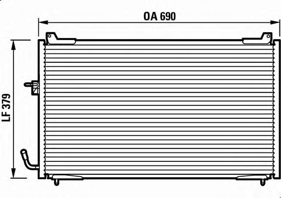 9616525780 Peugeot/Citroen radiador de aparelho de ar condicionado