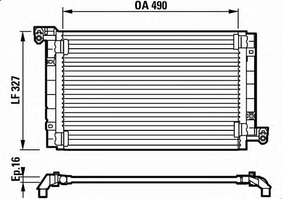 817384 VALEO radiador de aparelho de ar condicionado