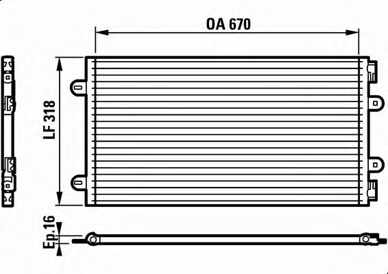 30C25028 Eaclima radiador de aparelho de ar condicionado