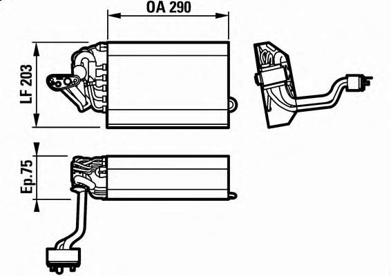 V20650004 VEMO/Vaico vaporizador de aparelho de ar condicionado