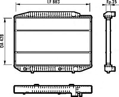 1265001703 Mercedes radiador de esfriamento de motor