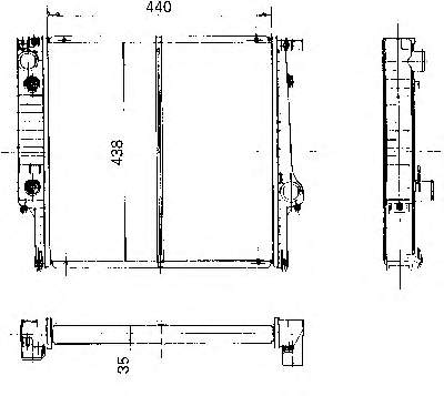 Radiador de esfriamento de motor 17111719258 BMW