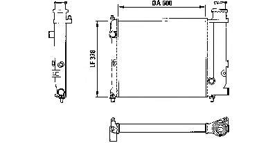 Radiador de esfriamento de motor para Citroen BX (XB)