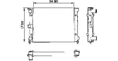 871121253 VAG radiador de esfriamento de motor