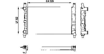 5981711 Fiat/Alfa/Lancia radiador de esfriamento de motor