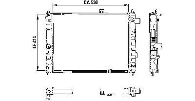 3048799 Opel radiador de esfriamento de motor