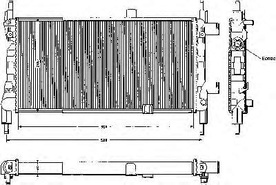 90220142 Opel radiador de esfriamento de motor