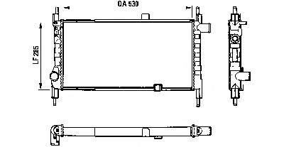 1302026 Opel radiador de esfriamento de motor