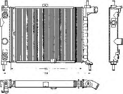 1302030 Opel radiador de esfriamento de motor