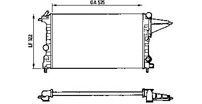 90264491 Opel radiador de esfriamento de motor