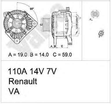 7711135332 Renault (RVI) gerador