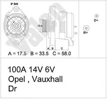 0124415010 Opel gerador