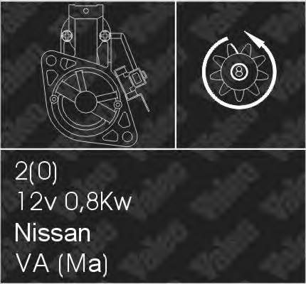 Motor de arranco Nissan Sunny 3 N14