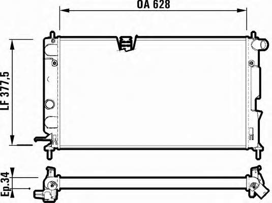 Radiador de esfriamento de motor 1073082 Frig AIR