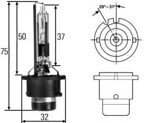 8GS 007 001-121 HELLA lâmpada de xénon