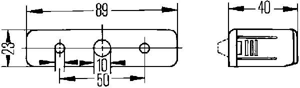 Фонарь подсветки номерного знака A6718200456 Mercedes