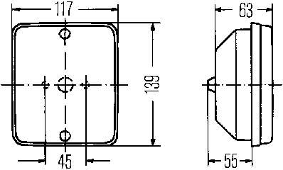 A000544110405 Mercedes Фара противотуманная задняя