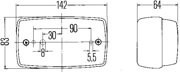 Фонарь противотуманный задний Mercedes A000544130464