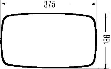 Зеркало заднего вида HELLA 8SB501156031