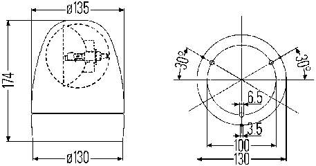 Проблесковый маяк HELLA 2RL009506201