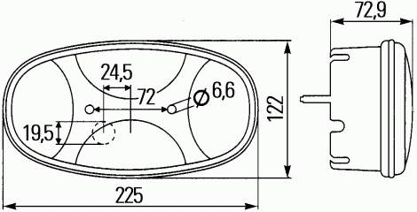 Фонарь задний левый HELLA 2VA343640071