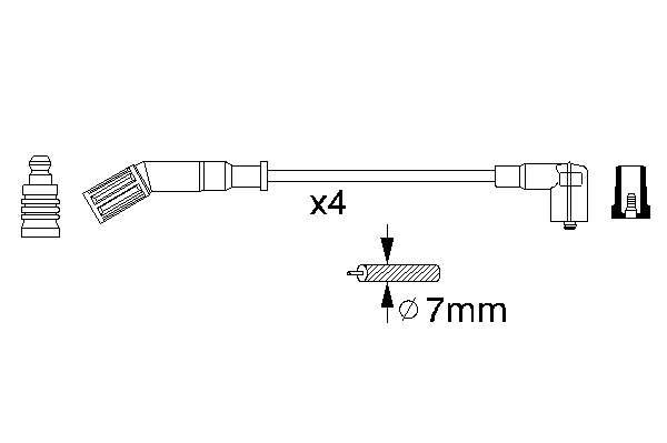 0356912841 Bosch fios de alta voltagem, kit