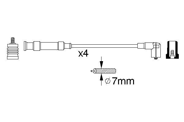 0356912842 Bosch fios de alta voltagem, kit