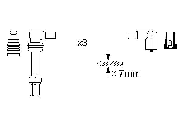 RC-AR917 NGK fios de alta voltagem, kit