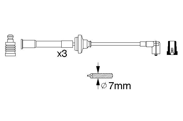 0356912880 Bosch fios de alta voltagem, kit