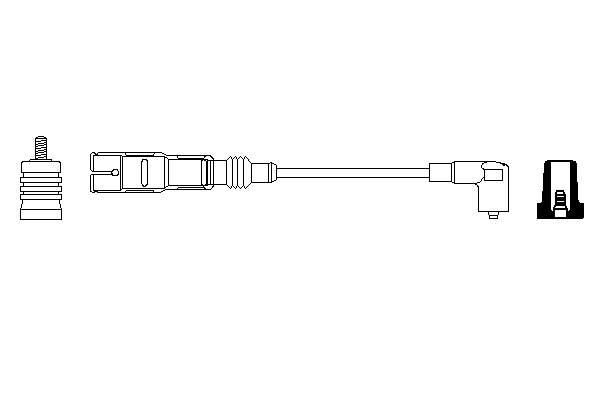 Fio de alta voltagem, cilindro No. 4 para Skoda Octavia (A4, 1U2)