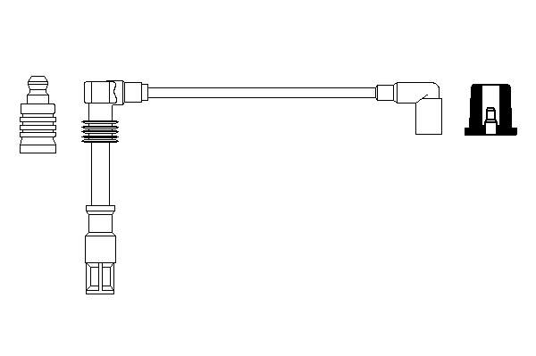 Fio de alta voltagem, cilindro No. 1 para Audi A3 (8L1)