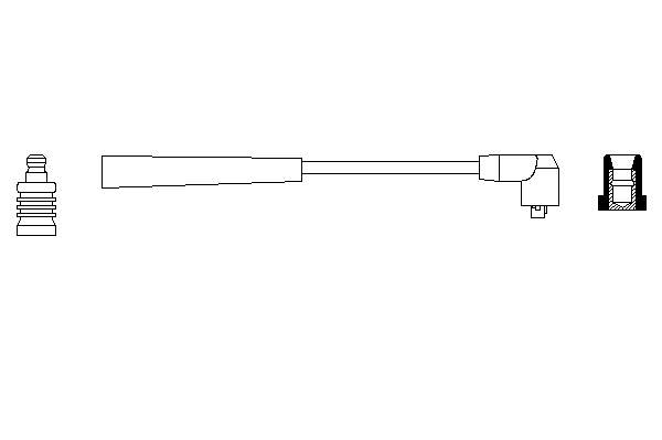 Fio de alta voltagem, cilindro No. 4 0986356002 Bosch