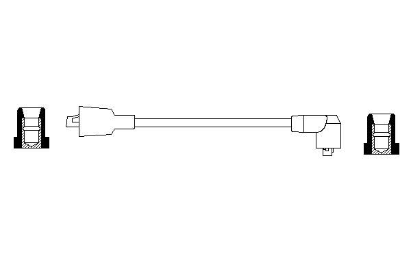 Fio central de alta voltagem para Opel Kadett (43B)